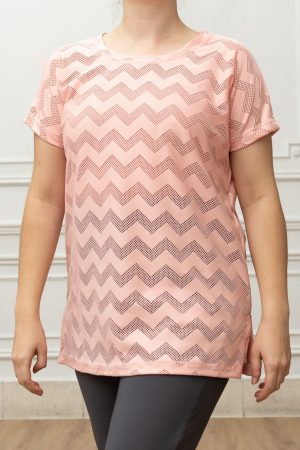 remera de danza y entrenamiento calada rosa